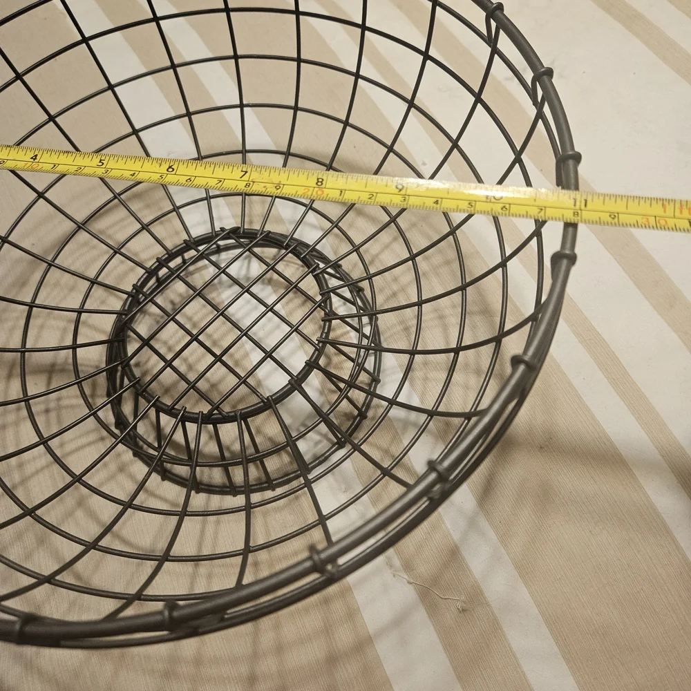 Modern Black Metal Wire Basket - Picture 4 of 5